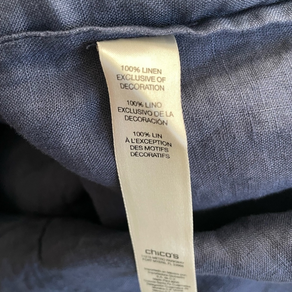 Chico's Midnight Blue Button-Down Shirt - Picture 11 of 14